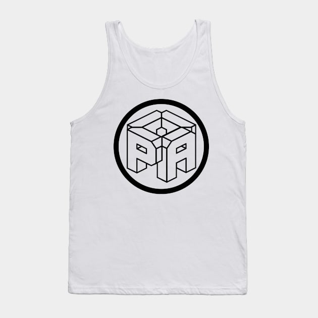 Black Logo Tank Top by theparadisearcade